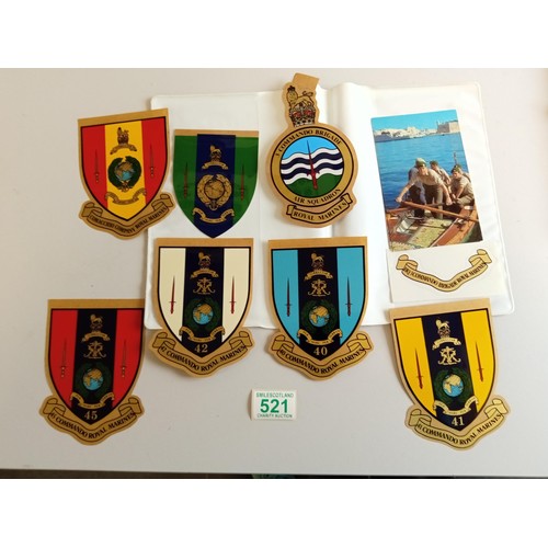 521 - Selection of Vintage Royal Commando Shield stickers