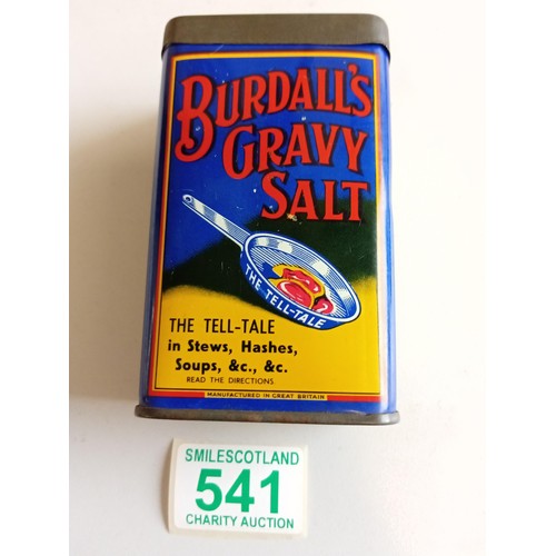 541 - Vintage collectable Burdalls Gravy Salt Tin