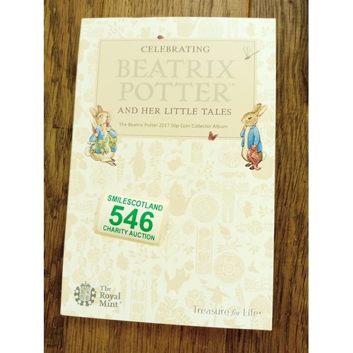 546 - The Royal Mint Celebrating Beatrix Potter and her Little Tales2017 50 pence coin collectors album