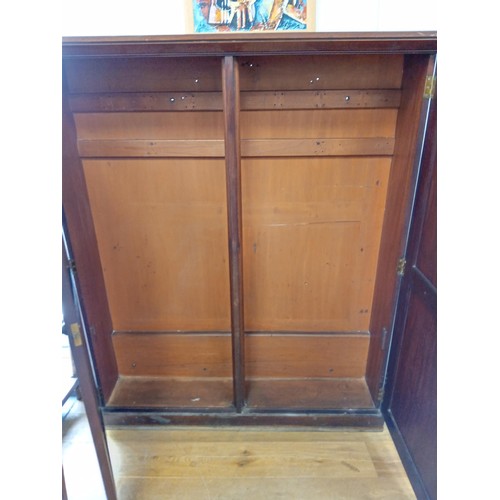 3 - large thin wooden cloak cupboard 152 x 130 wide and 30cm deep