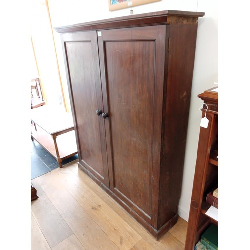 3 - large thin wooden cloak cupboard 152 x 130 wide and 30cm deep