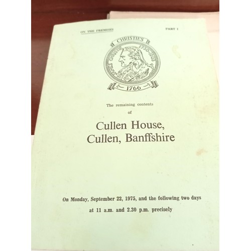 12 - Local Scottish Interest: 
Christies sale catalogue (1975) for Cullen House
