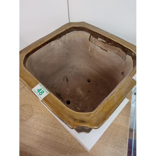 48 - plant pot ceramic with tray