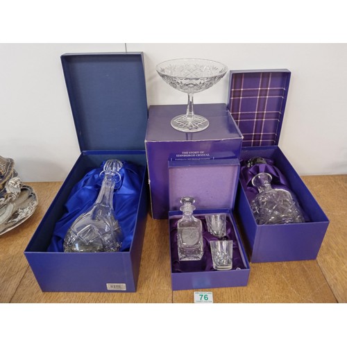 76 - A selection of Crystal by Royal Doulton and Edinburgh Crystal