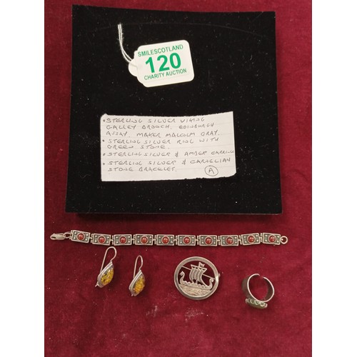 120 - selection of sterling silver Jewellery