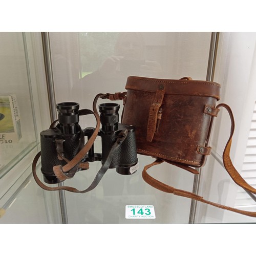 143 - pair of military binoculars in original case by A .kershaw and son leeds 1938/9