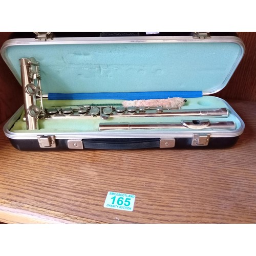 165 - Musical instrument Regent by Boosey and Hawkes Flute in original case