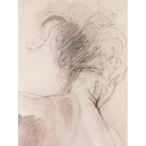 180 - Canvas of lady kneeling  life study