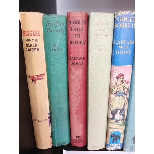 181 - Biggles/Gimlet by W. E. Johns, 10 volumes, including: 
