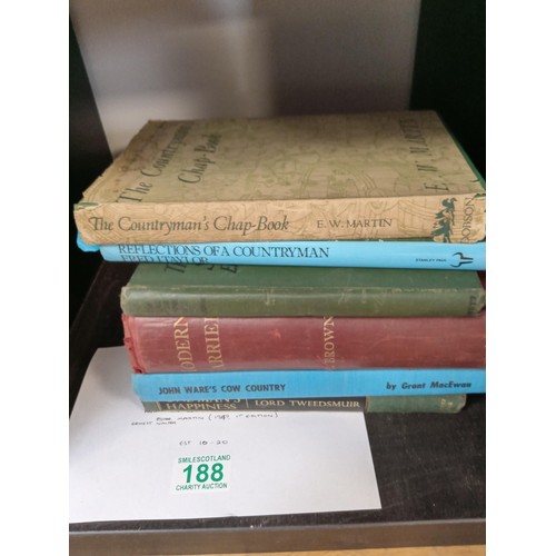 188 - Nature: A small collection of books on country life, including First Editions;
