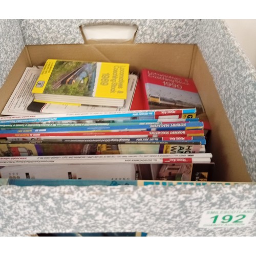 192 - box lot of railway magazines etc