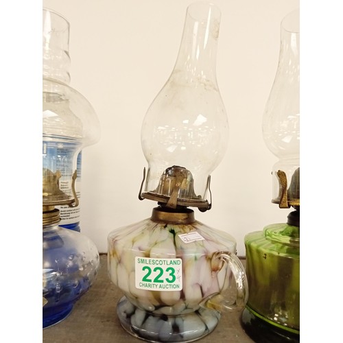 223 - 3 oil lamps etc