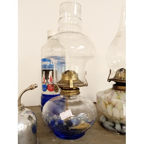 223 - 3 oil lamps etc