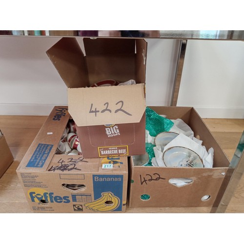 217 - 3 boxes of china ware