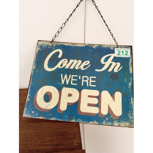 212 - open / closed sign retro double sided