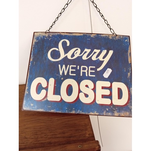 212 - open / closed sign retro double sided