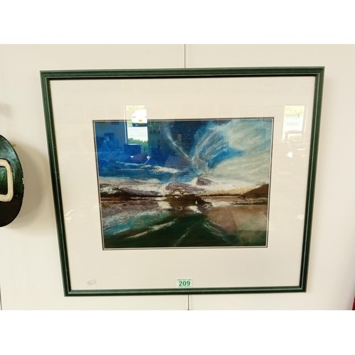 209 - Framed pastel picture