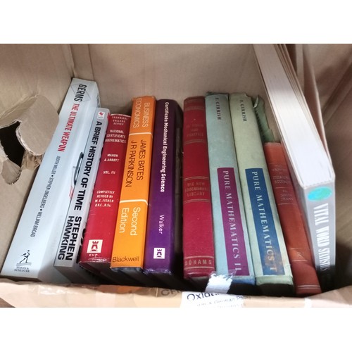 238 - Mathematics: One box of books on mathematics, business and science including 