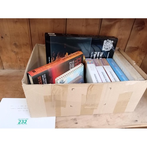 232 - Oil: One box of books including 