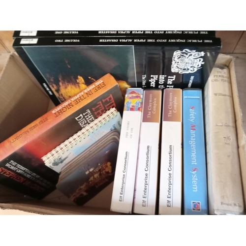 232 - Oil: One box of books including 