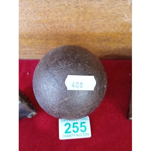 255 - antique cannon ball