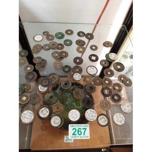 267 - important collection of Antique Chinese money tokens