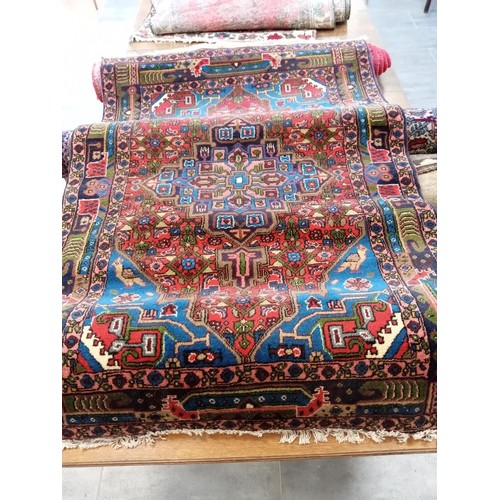 302 - ethnic woollen rug  156cmx103cm approx