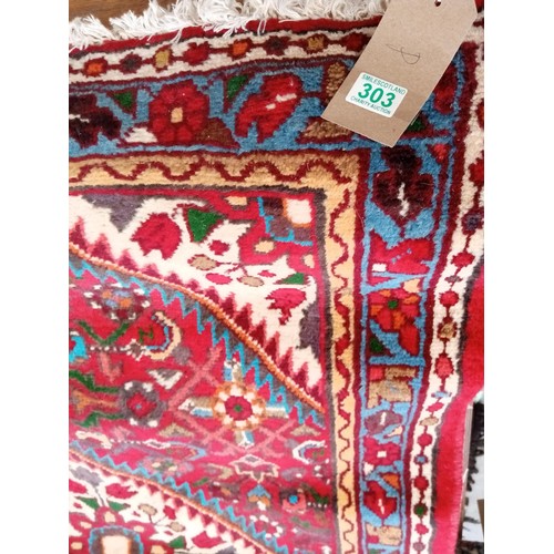 303 - Ethnic woollen rug 165x108cm approx