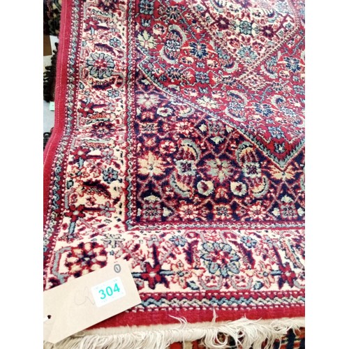 304 - Duo of ethnic woollen rugs 179x72 and 155 x 99 cm approx