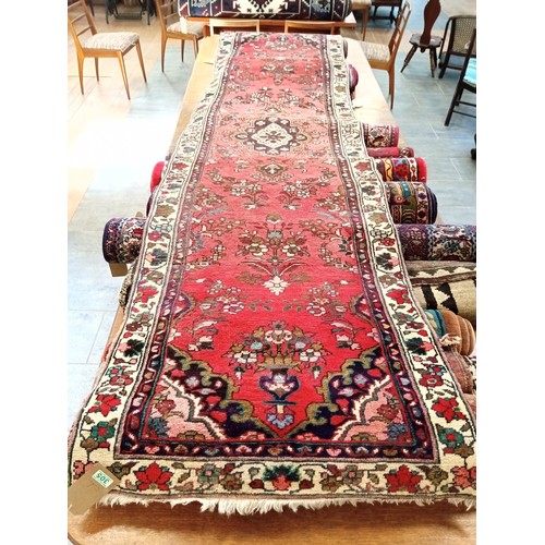 305 - Ethnic  woollen runner 315 x 86 cm approx