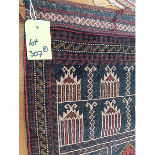 307 - 4 x small ethic rugs largest 147x78cm approx