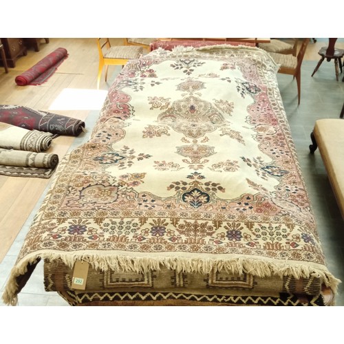 292 - woollen hand knotted rug 297 x 203 cm approx