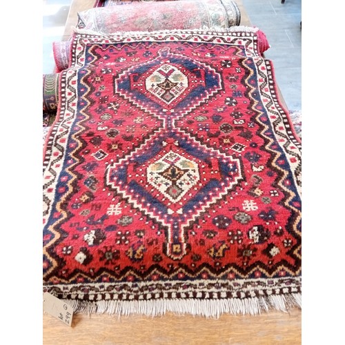 299 - duo of ethnic rugs 134x97 and 151x77cm approx