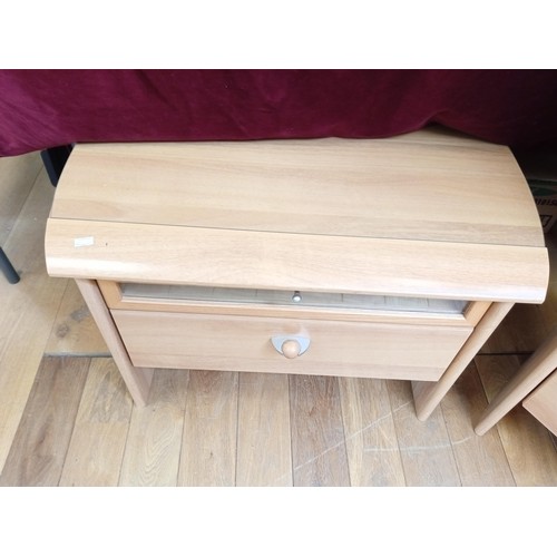 308 - Gautier furniture made in France 7 drawer modern tallboy and bedside cabinet to match