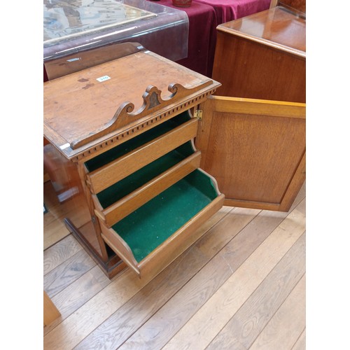 310 - Antique document safe with 3 lined drawers