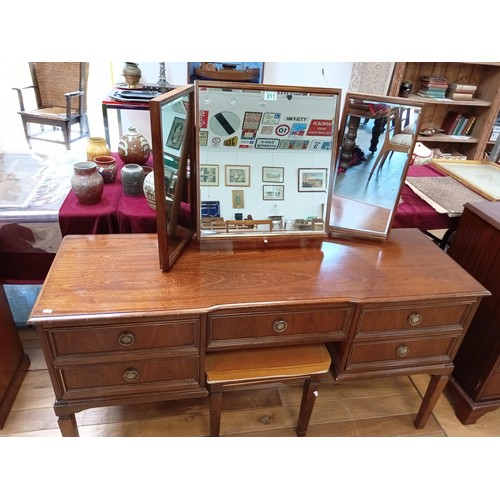 311 - Upcycle dressing table and stool with mirrors