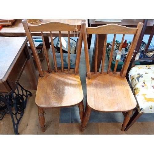 316 - Pair of Masonic Lodge marked wooden chairs