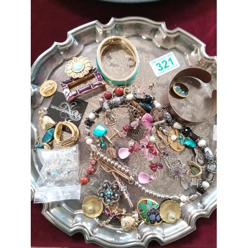 321 - tray lot of mainly costume jewellery