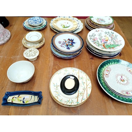 358 - A large selection of antique and vintage plates