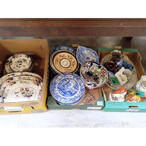 379 - 3 boxes of oriental and china ware