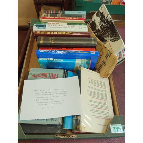 385 - War: One box of books, including; 
