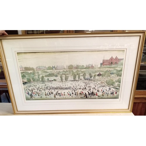 87A - Original hand signed framed print by L. S. Lowry Peel Park, Salford (1944) One of a limited edition ... 