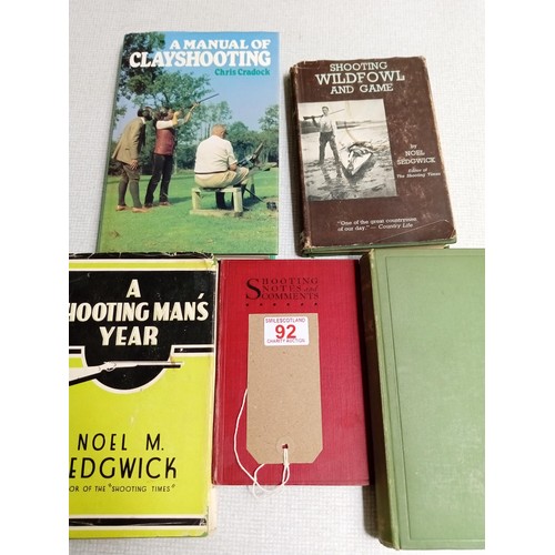 92 - Shooting / Hunting / Fishing Interest: Five volumes, to include;
