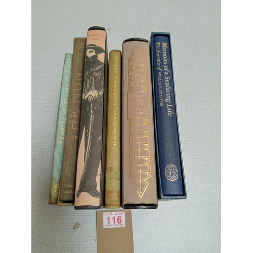 116 - Folio Society: Six volumes;
