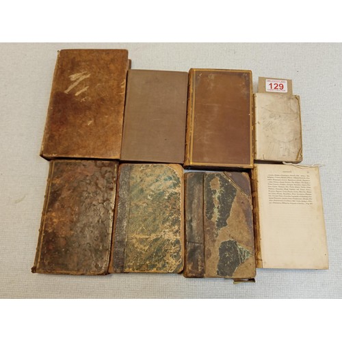 129 - Small collection of 19th century books, generally poor condition except;
