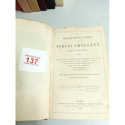 137 - The Miscellaneous Works of Tobias Smollett Complete in one Volume 1841