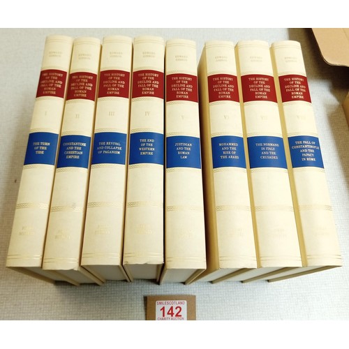 142 - Folio Society 'History of Decline and Fall of Roman Empire' 8 vols. No case