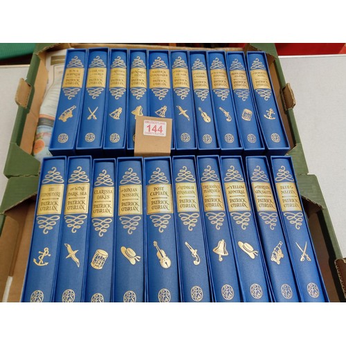 144 - Folio Society Patrick O'Brian set of 20 books with slipcase