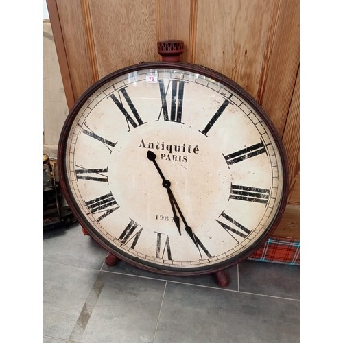 76 - Large antique style battery clock