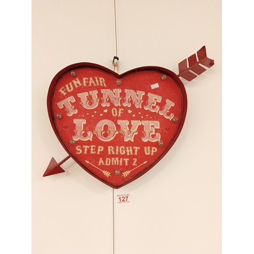 127 - Funfair tunnel of love retro sign